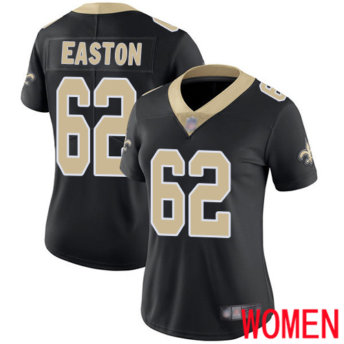 New Orleans Saints Limited Black Women Nick Easton Home Jersey NFL Football #62 Vapor Untouchable Jersey